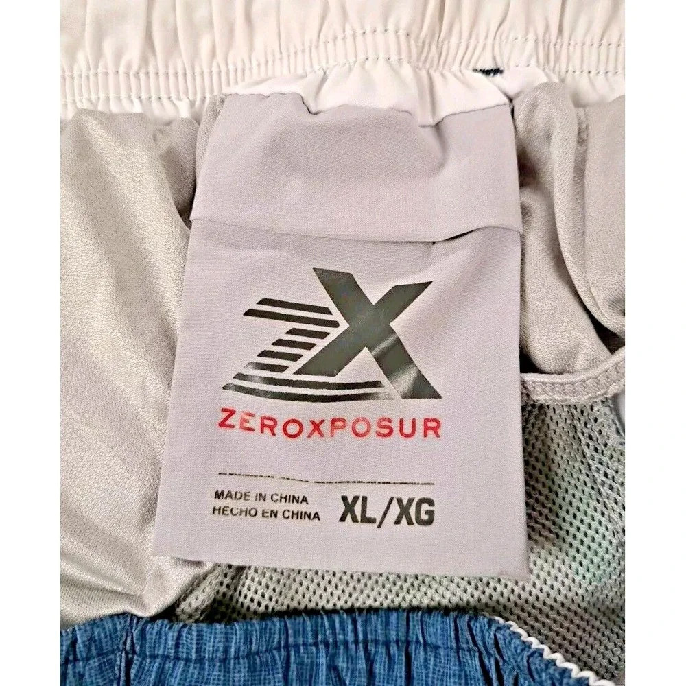 Zeroxposure‎ Swim Shorts Men's XL Lining Pockets Hook & Loop Fly Elastic Waist